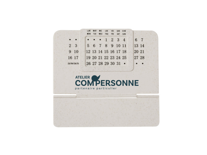 Calendrier perpétuel en paille